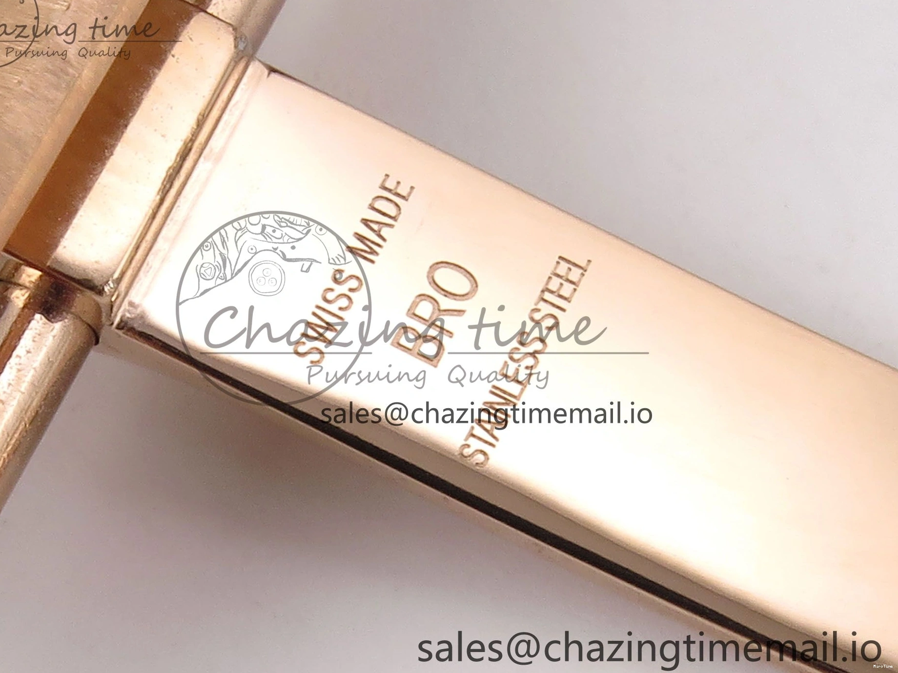 MIROTIME 0110 Portugieser Automatic 42mm RG APSF 1:1 Best Edition Black Dial on Black Leather Strap A Original 7007